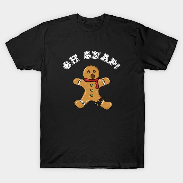 Oh Snap! Gingerbread Man with Broken Leg T-Shirt by jpmariano